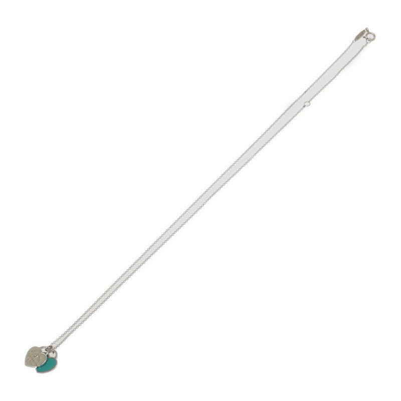 ティファニー TIFFANY&Co. ブルー ダブル ハート タグ リターントゥ スモール 70951541 ネックレス スターリングシルバー レディース【中古】【Aランク】