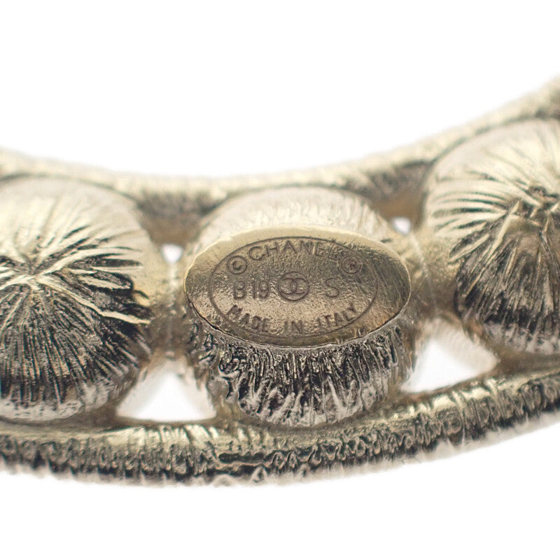 シャネル CHANEL ロゴ クリスタル AB1368 ブローチ メタル ゴールド