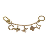 ルイヴィトン LOUIS VUITTON フルールドゥモノグラム M65111 バッグチャーム メタル ゴールド アイボリー ベージュ レディース【中古】【Aランク】