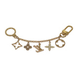 ルイヴィトン LOUIS VUITTON フルールドゥモノグラム M65111 バッグチャーム メタル ゴールド アイボリー ベージュ レディース【中古】【Aランク】