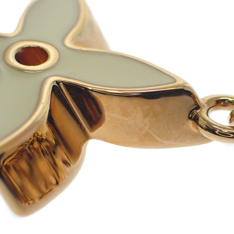 ルイヴィトン LOUIS VUITTON フルールドゥモノグラム M65111 バッグチャーム メタル ゴールド アイボリー ベージュ レディース【中古】【Aランク】