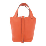 エルメス HERMES ピコタンPM 可愛い 上品  ハンドバッグ トリヨンクレマンス オレンジ シルバー金具 レディース【中古】【Aランク】