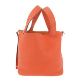 エルメス HERMES ピコタンPM 可愛い 上品  ハンドバッグ トリヨンクレマンス オレンジ シルバー金具 レディース【中古】【Aランク】