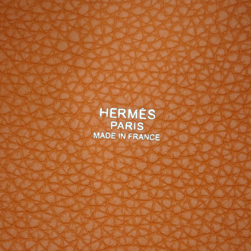 エルメス HERMES ピコタンPM 可愛い 上品  ハンドバッグ トリヨンクレマンス オレンジ シルバー金具 レディース【中古】【Aランク】