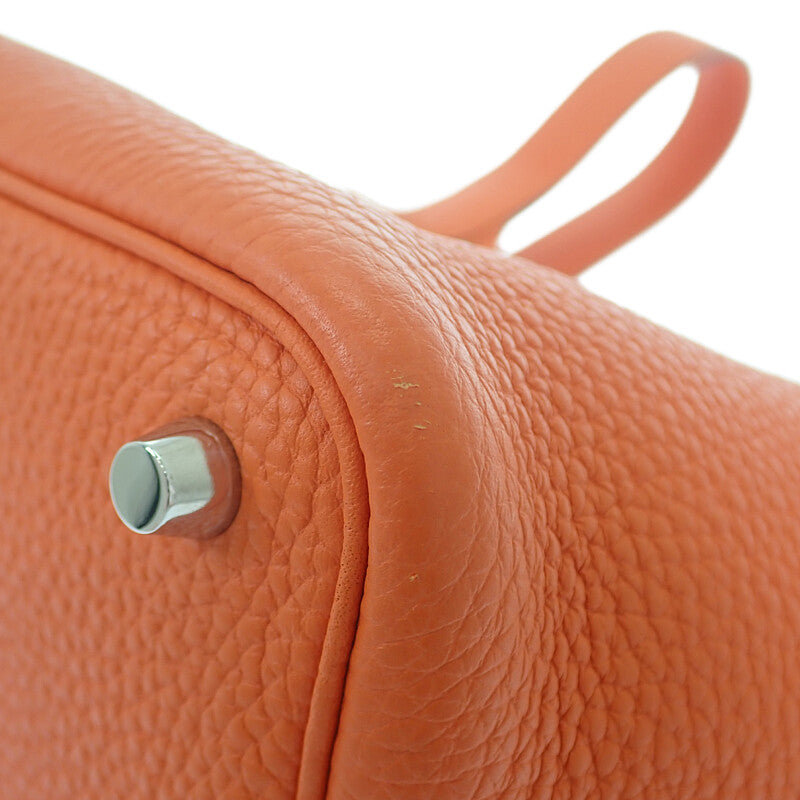 エルメス HERMES ピコタンPM 可愛い 上品  ハンドバッグ トリヨンクレマンス オレンジ シルバー金具 レディース【中古】【Aランク】