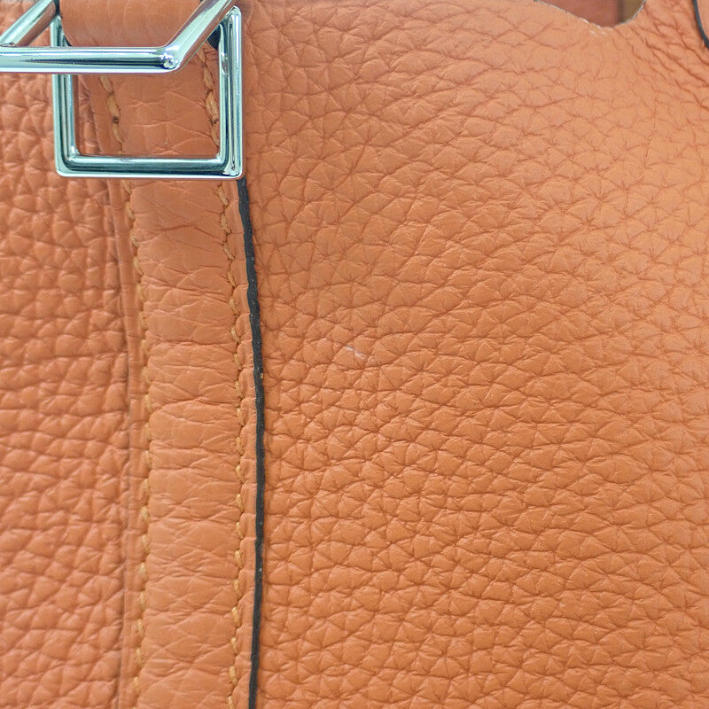 エルメス HERMES ピコタンPM 可愛い 上品  ハンドバッグ トリヨンクレマンス オレンジ シルバー金具 レディース【中古】【Aランク】