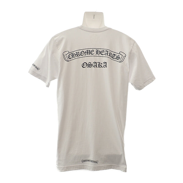 クロムハーツ CHROME HEARTS CH 大阪限定 スクロールラベルプリント L 半袖Ｔシャツ コットン ホワイト メンズ【中古】【Aランク】