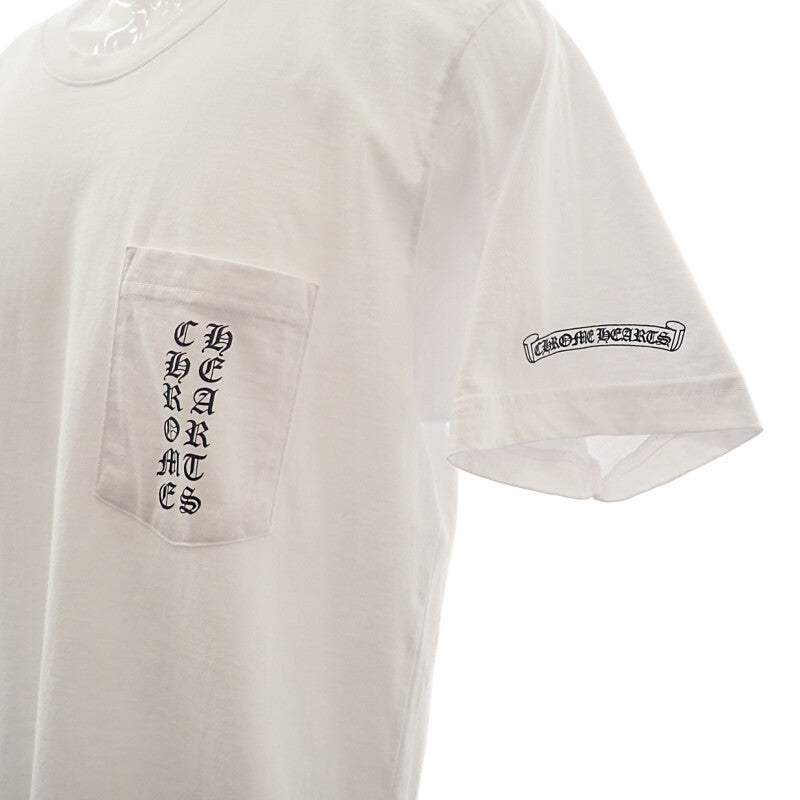 クロムハーツ CHROME HEARTS CH 大阪限定 スクロールラベルプリント L 半袖Ｔシャツ コットン ホワイト メンズ【中古】【Aランク】