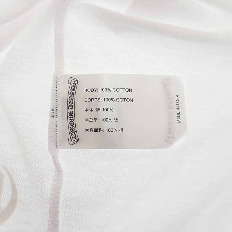 クロムハーツ CHROME HEARTS CH 大阪限定 スクロールラベルプリント L 半袖Ｔシャツ コットン ホワイト メンズ【中古】【Aランク】