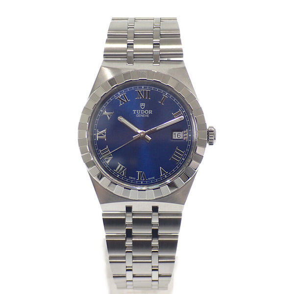 チューダー TUDOR ロイヤル M28500-0005 腕時計 ステンレススチール 自動巻き ブルー文字盤 シルバー金具 メンズ【中古】【Aランク】