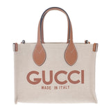 グッチ GUCCI Gucci Lido ミディアム トートバッグ 772144FACUL8451 2WAYバッグ ショルダーバッグ キャンバス レザー ベージュ ブラウン レディース【中古】【Sランク】
