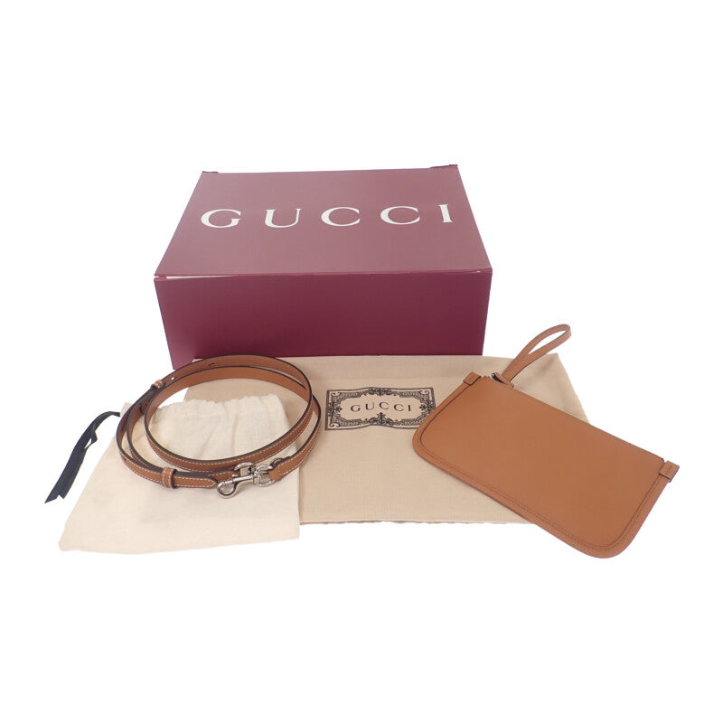 グッチ GUCCI Gucci Lido ミディアム トートバッグ 772144FACUL8451 2WAYバッグ ショルダーバッグ キャンバス レザー ベージュ ブラウン レディース【中古】【Sランク】