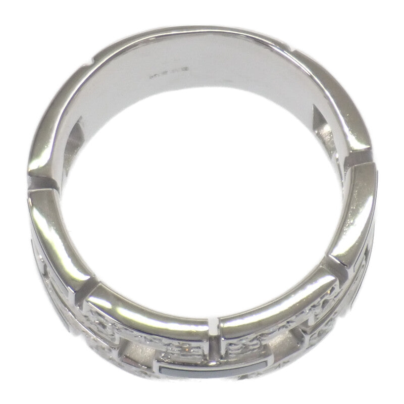 デザインジュエリー オニキス 16号 リング K18ホワイトゴールド ブラック シルバー オニキス ダイヤモンド メンズ レディース ユニセックス【中古】【Aランク】