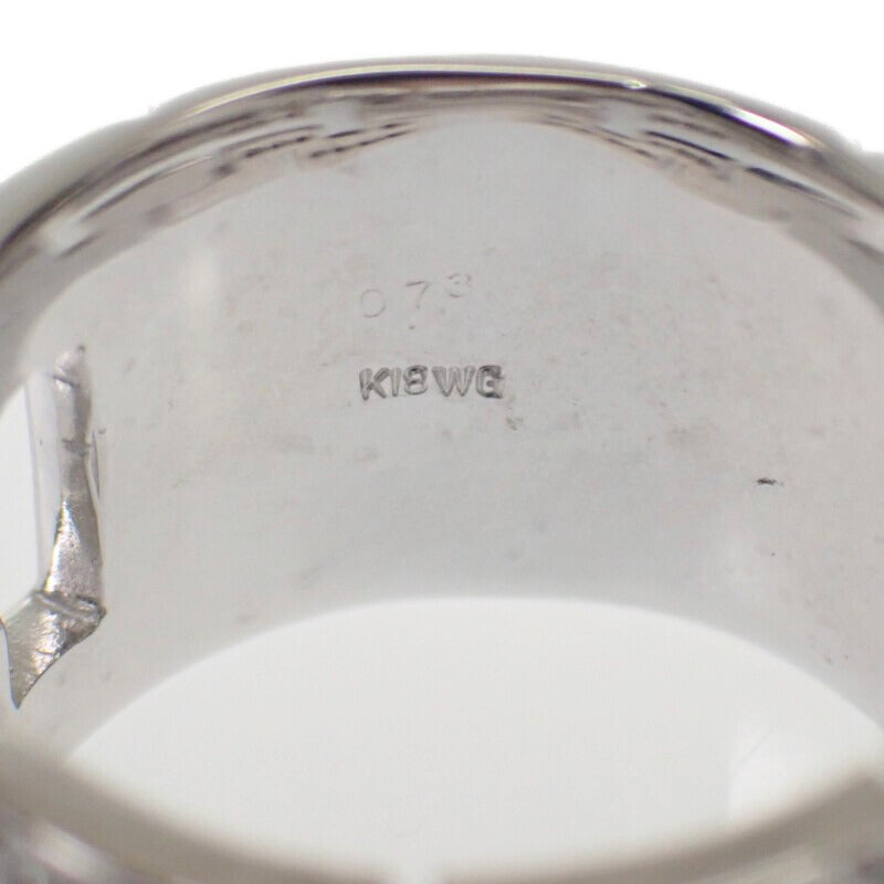 デザインジュエリー オニキス 16号 リング K18ホワイトゴールド ブラック シルバー オニキス ダイヤモンド メンズ レディース ユニセックス【中古】【Aランク】