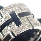 デザインジュエリー オニキス 16号 リング K18ホワイトゴールド ブラック シルバー オニキス ダイヤモンド メンズ レディース ユニセックス【中古】【Aランク】