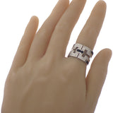 デザインジュエリー オニキス 16号 リング K18ホワイトゴールド ブラック シルバー オニキス ダイヤモンド メンズ レディース ユニセックス【中古】【Aランク】