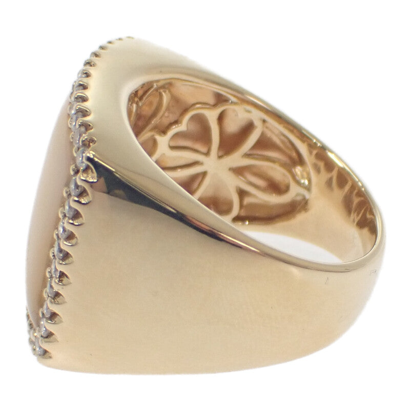 デザイン ジュエリー  17号 リング K18イエローゴールド イエローシェル イエロー イエローシェル ダイヤモンド メンズ レディース【中古】【Aランク】