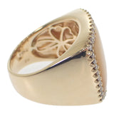 デザイン ジュエリー  17号 リング K18イエローゴールド イエローシェル イエロー イエローシェル ダイヤモンド メンズ レディース【中古】【Aランク】