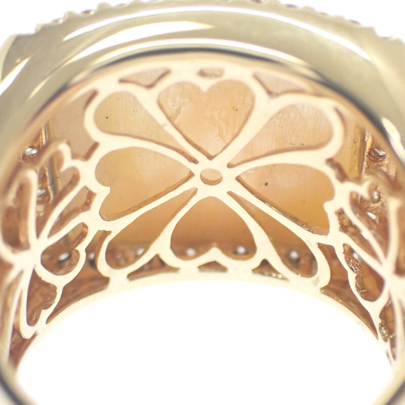 デザイン ジュエリー  17号 リング K18イエローゴールド イエローシェル イエロー イエローシェル ダイヤモンド メンズ レディース【中古】【Aランク】