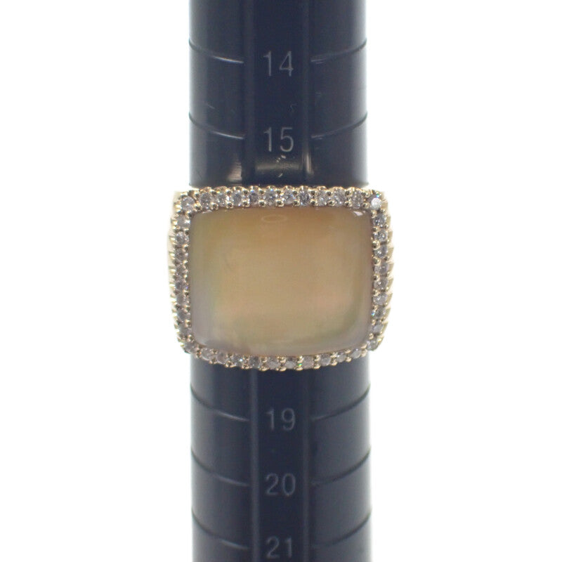 デザイン ジュエリー  17号 リング K18イエローゴールド イエローシェル イエロー イエローシェル ダイヤモンド メンズ レディース【中古】【Aランク】