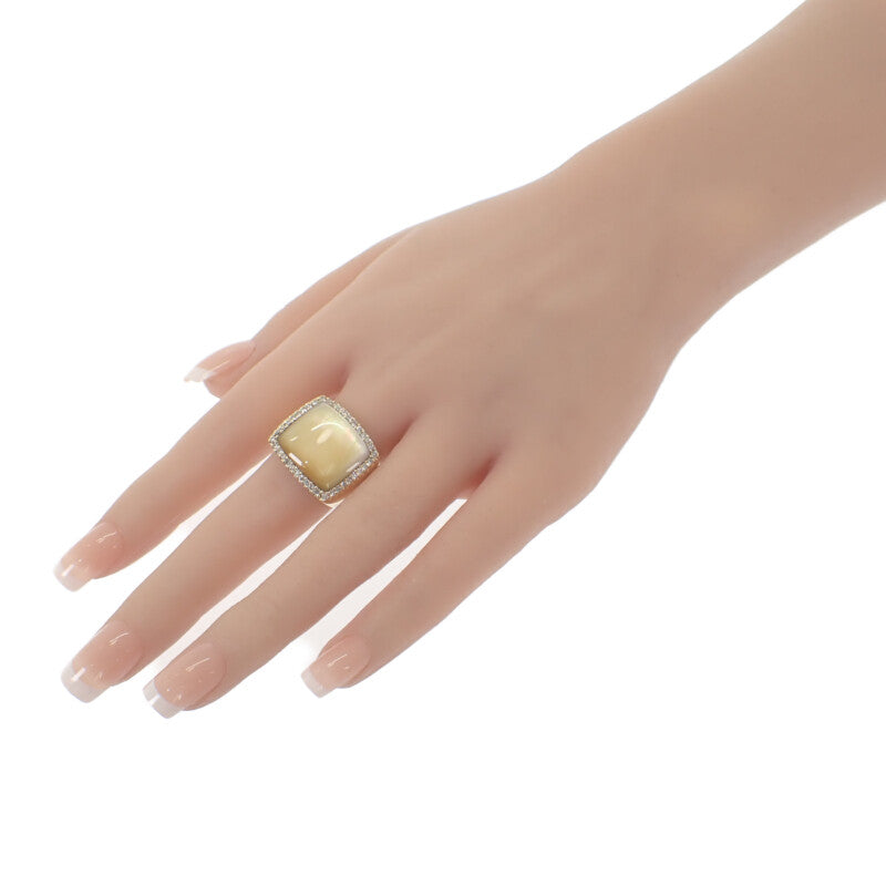 デザイン ジュエリー  17号 リング K18イエローゴールド イエローシェル イエロー イエローシェル ダイヤモンド メンズ レディース【中古】【Aランク】