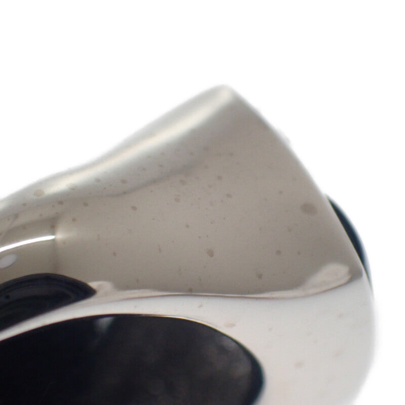 デザインジュエリー 18号 リング K18ホワイトゴールド ブラック オニキス ダイヤモンド メンズ ユニセックス【中古】【Aランク】