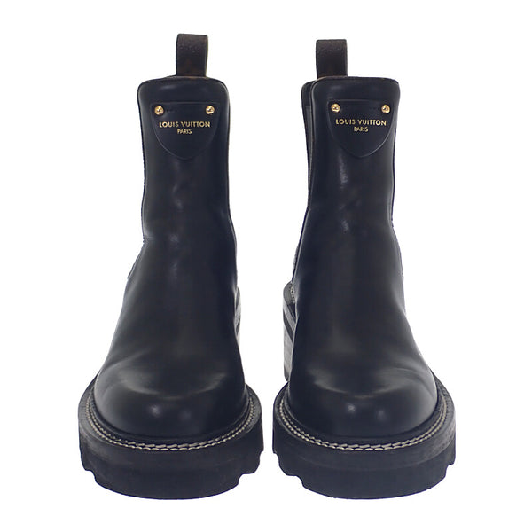 ルイヴィトン LOUIS VUITTON LVボブール アンクルブーツ 36 1A8947 ブーツ カーフ ブラック ゴールド金具 レディース【中古】【ABランク】