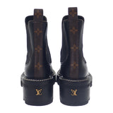 ルイヴィトン LOUIS VUITTON LVボブール アンクルブーツ 36 1A8947 ブーツ カーフ ブラック ゴールド金具 レディース【中古】【ABランク】