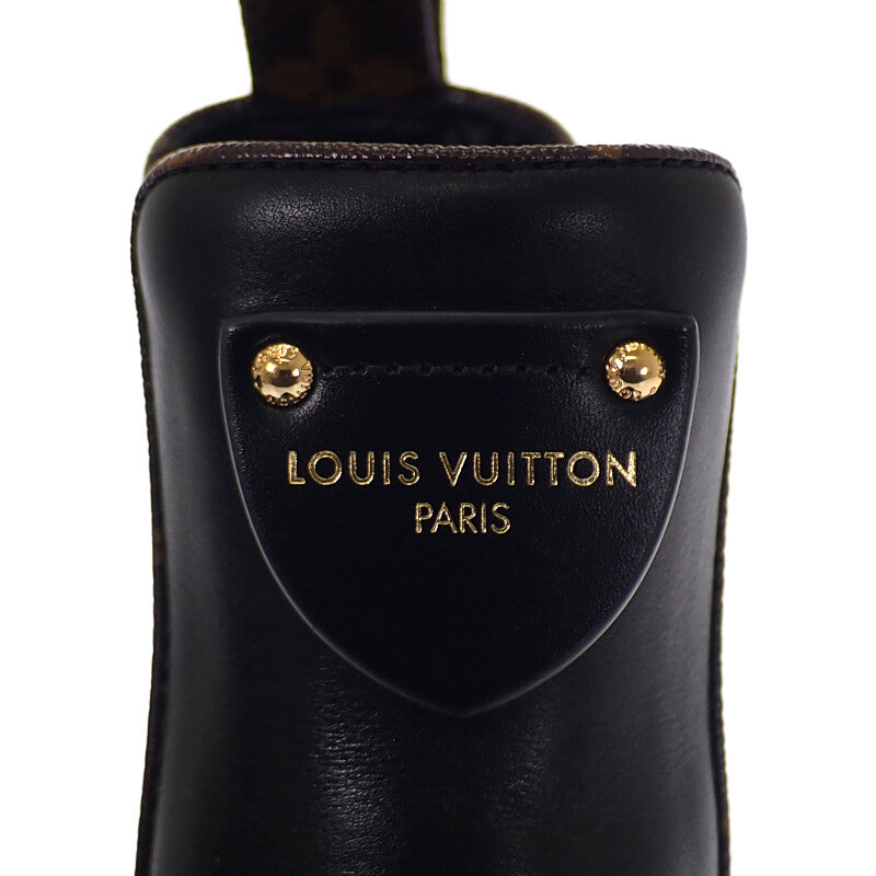 ルイヴィトン LOUIS VUITTON LVボブール アンクルブーツ 36 1A8947 ブーツ カーフ ブラック ゴールド金具 レディース【中古】【ABランク】