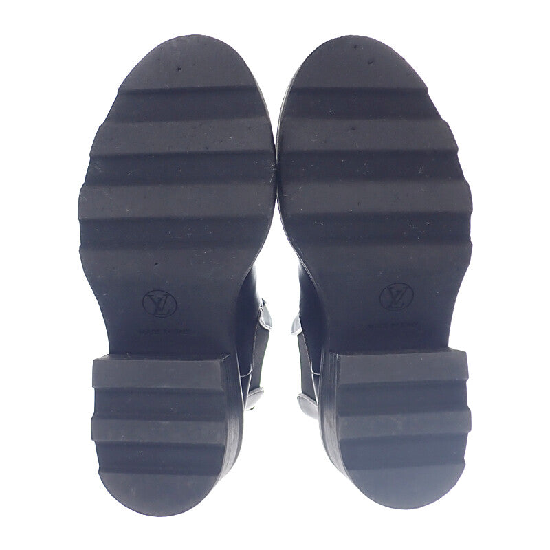 ルイヴィトン LOUIS VUITTON LVボブール アンクルブーツ 36 1A8947 ブーツ カーフ ブラック ゴールド金具 レディース【中古】【ABランク】