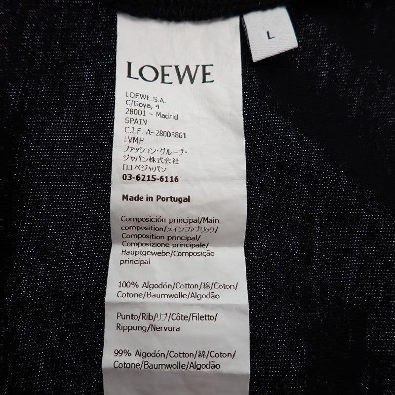 【商談中/対象者以外注文不可】ロエベ LOEWE ロングスリーブ L H526Y24J04 長袖Ｔシャツ コットン ブラック メンズ レディース【中古】【Aランク】