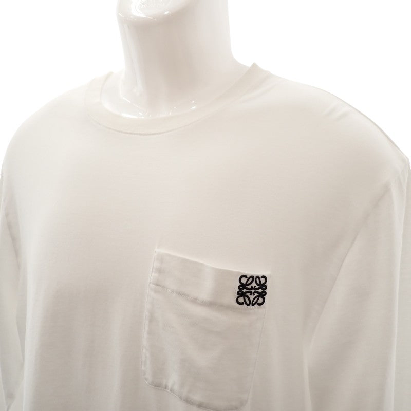 【商談中/対象者以外注文不可】ロエベ LOEWE ロングスリーブ L H526Y24J04 長袖Ｔシャツ コットン ホワイト メンズ レディース【中古】【ABランク】