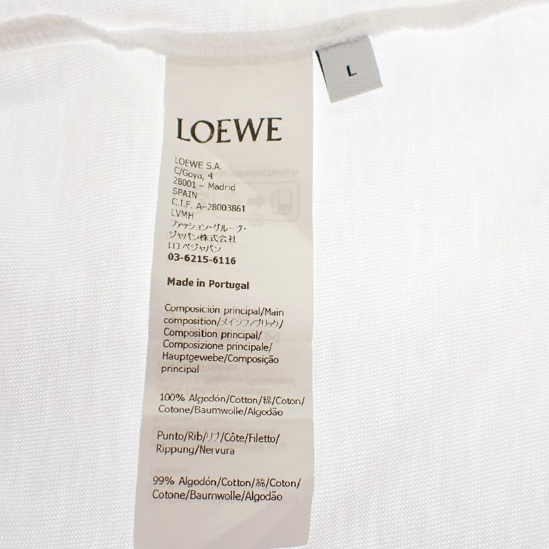 【商談中/対象者以外注文不可】ロエベ LOEWE ロングスリーブ L H526Y24J04 長袖Ｔシャツ コットン ホワイト メンズ レディース【中古】【ABランク】