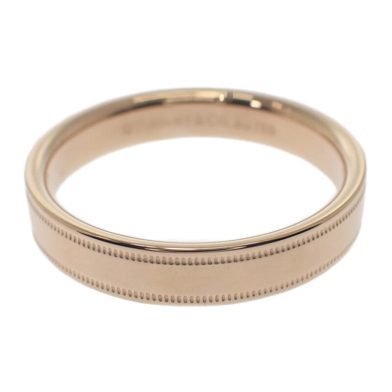 ティファニー TIFFANY&Co. ダブル ミルグレイン バンド 19号 リング K18ピンクゴールド 59 メンズ レディース【中古】【Aランク】