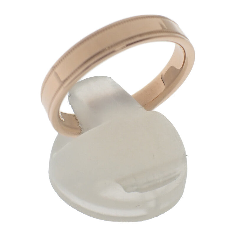 ティファニー TIFFANY&Co. ダブル ミルグレイン バンド 19号 リング K18ピンクゴールド 59 メンズ レディース【中古】【Aランク】