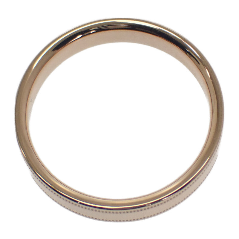 ティファニー TIFFANY&Co. ダブル ミルグレイン バンド 19号 リング K18ピンクゴールド 59 メンズ レディース【中古】【Aランク】