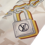 ルイヴィトン LOUIS VUITTON バンドーBB・アルティメット モノグラム M77777 スカーフ シルク ベージュ ホワイト レディース【中古】【Aランク】