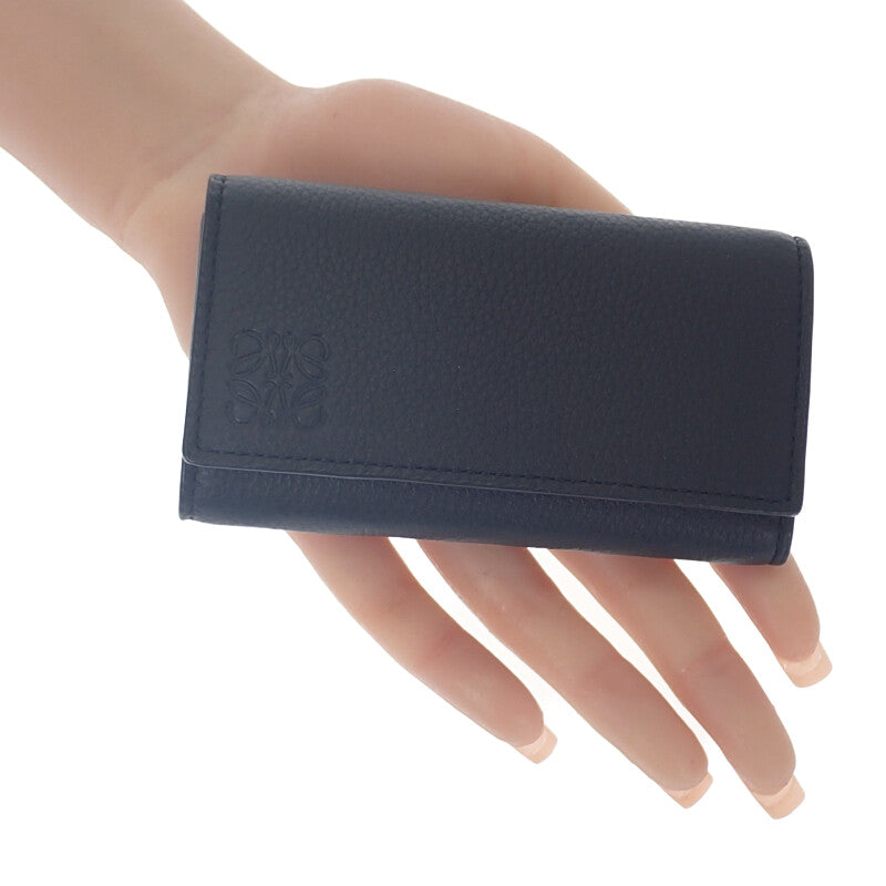 ロエベ LOEWE 鍵 C660K92X01 キーケース カーフ ソフトグレインカーフ ブラック メンズ レディース【中古】【SAランク】