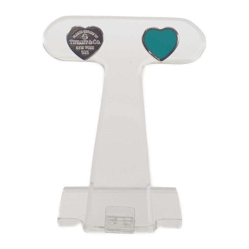 ティファニー TIFFANY&Co. リターントゥ 68175895 ピアス スターリングシルバー ティファニーブルー ダイヤモンド ミニ レディース【中古】【Aランク】