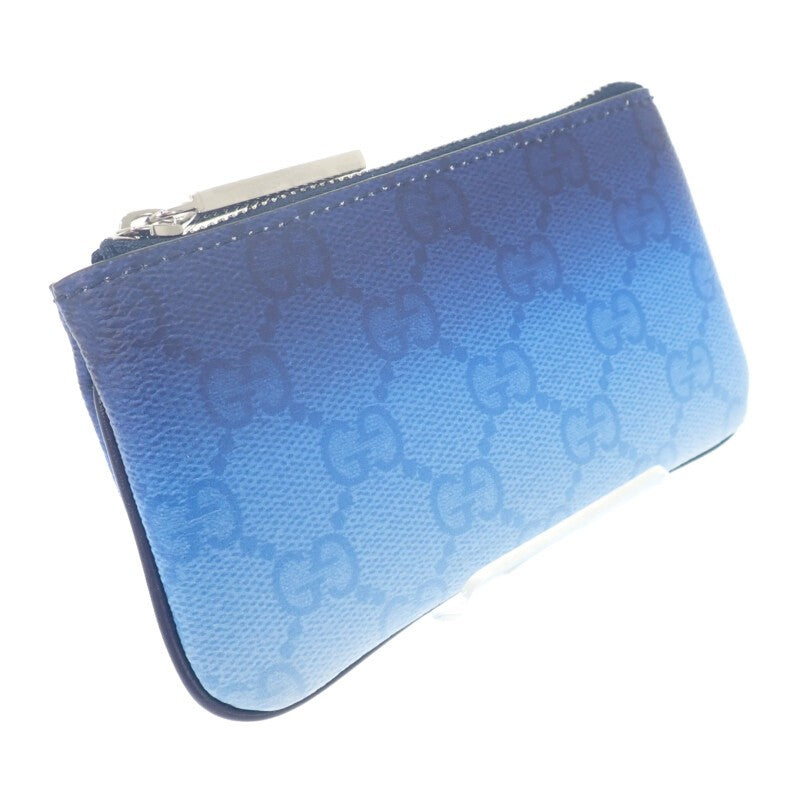 グッチ GUCCI クロマ キーポーチ 835703 FAERI 8473 ポーチ PVC ブルーグラデーション シルバー金具 メンズ レディース ユニセックス【中古】【Aランク】