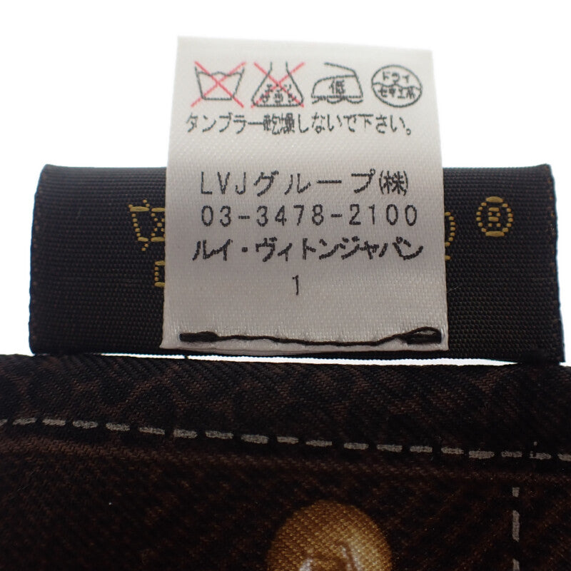 ルイヴィトン LOUIS VUITTON バンドー・ニューデニム M72396 スカーフ シルク ダークブラウン レディース【中古】【Aランク】