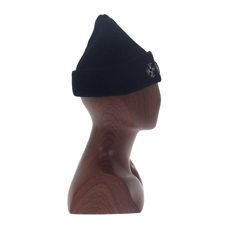 クロムハーツ CHROME HEARTS ウールワッチキャップ ホースシュー ビーニー ニットキャップ ウール ブラック OS メンズ レディース【中古】【ABランク】