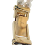 ミキモト MIKIMOTO パールウォッチ パールブレスレット 腕時計 K18イエローゴールド パール クオーツ ホワイト文字盤 レディース【中古】【Aランク】