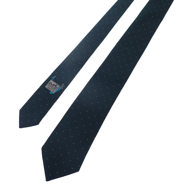 エルメス HERMES シルクツイルタイ スポーティ・ドッツ ゴルフ H339370T04 ネクタイ シルク ヴェールサパン ホワイト グリーン メンズ【中古】【Aランク】