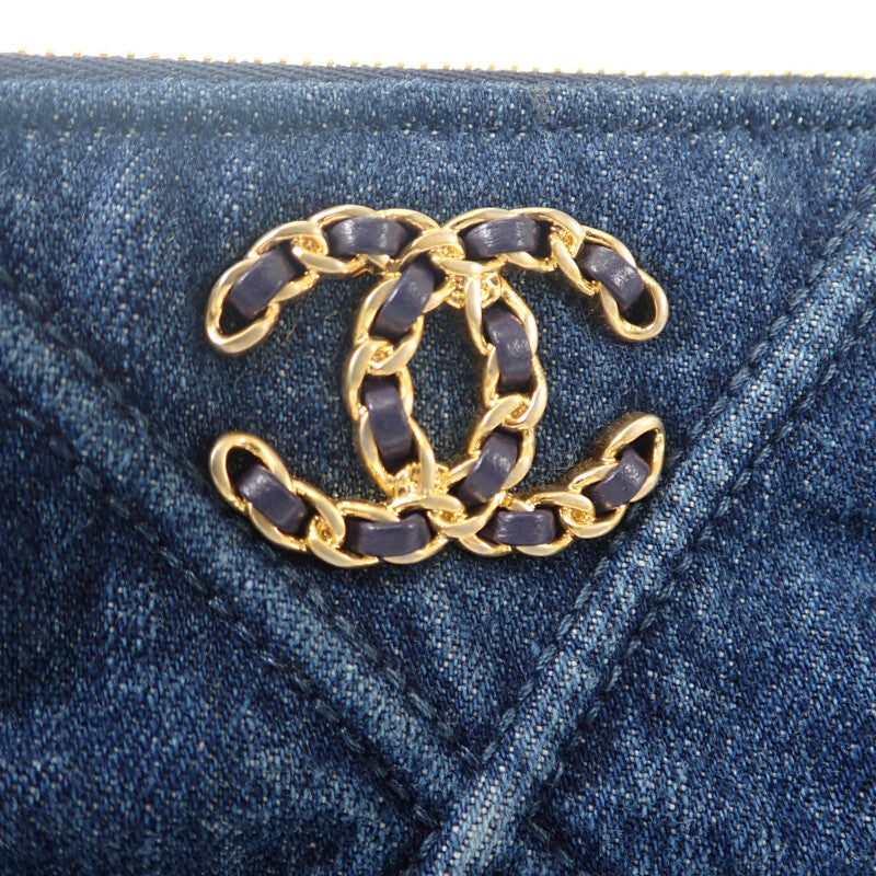 CHANEL シャネル クラッチバッグ デニム ポーチ ココマーク ブルー CHANEL シャネル クラッチバッグ デニム ポーチ ココマーク ブルー