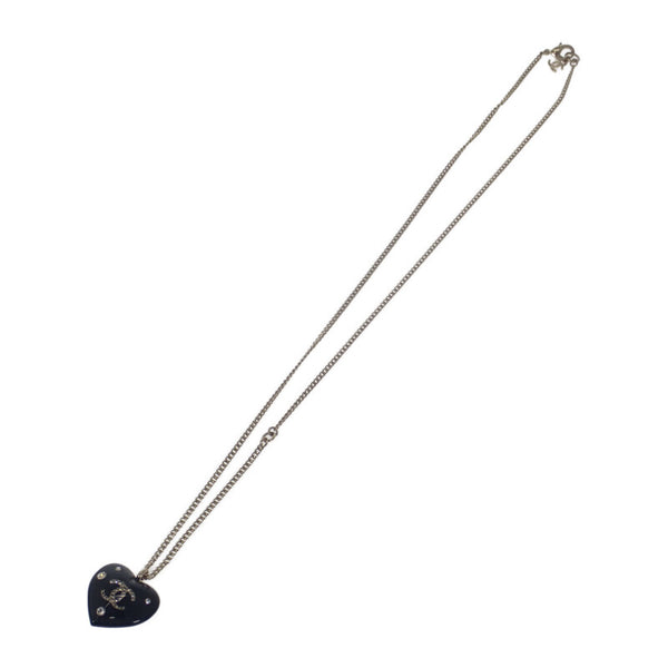 シャネル CHANEL ココマーク ハート 可愛い AB9370_B09080_NK212 ネックレス GP ブラック レディース【中古】【ABランク】