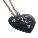 シャネル CHANEL ココマーク ハート 可愛い AB9370_B09080_NK212 ネックレス GP ブラック レディース【中古】【ABランク】