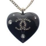 シャネル CHANEL ココマーク ハート 可愛い AB9370_B09080_NK212 ネックレス GP ブラック レディース【中古】【ABランク】