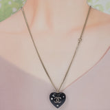 シャネル CHANEL ココマーク ハート 可愛い AB9370_B09080_NK212 ネックレス GP ブラック レディース【中古】【ABランク】