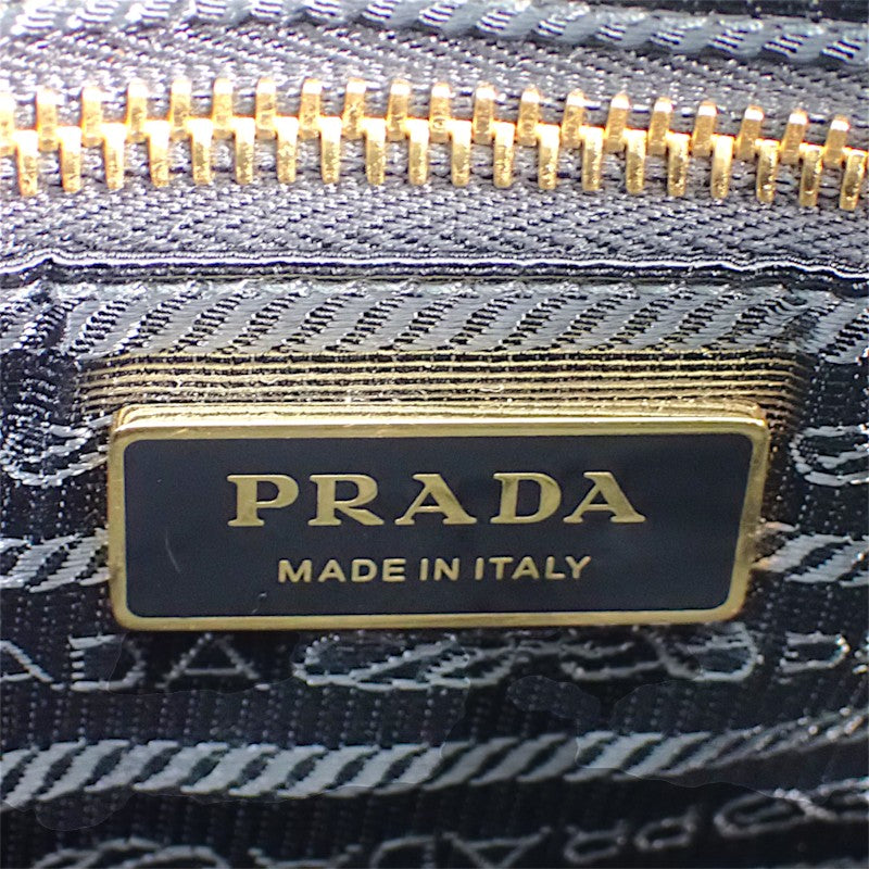 プラダ PRADA Re-Edition 1995 チェーンショルダー 1BG4682A0SF0002 ショルダーバッグ トートバッグ ナイロン ブラック ゴールド金具 レディース【中古】【Aランク】